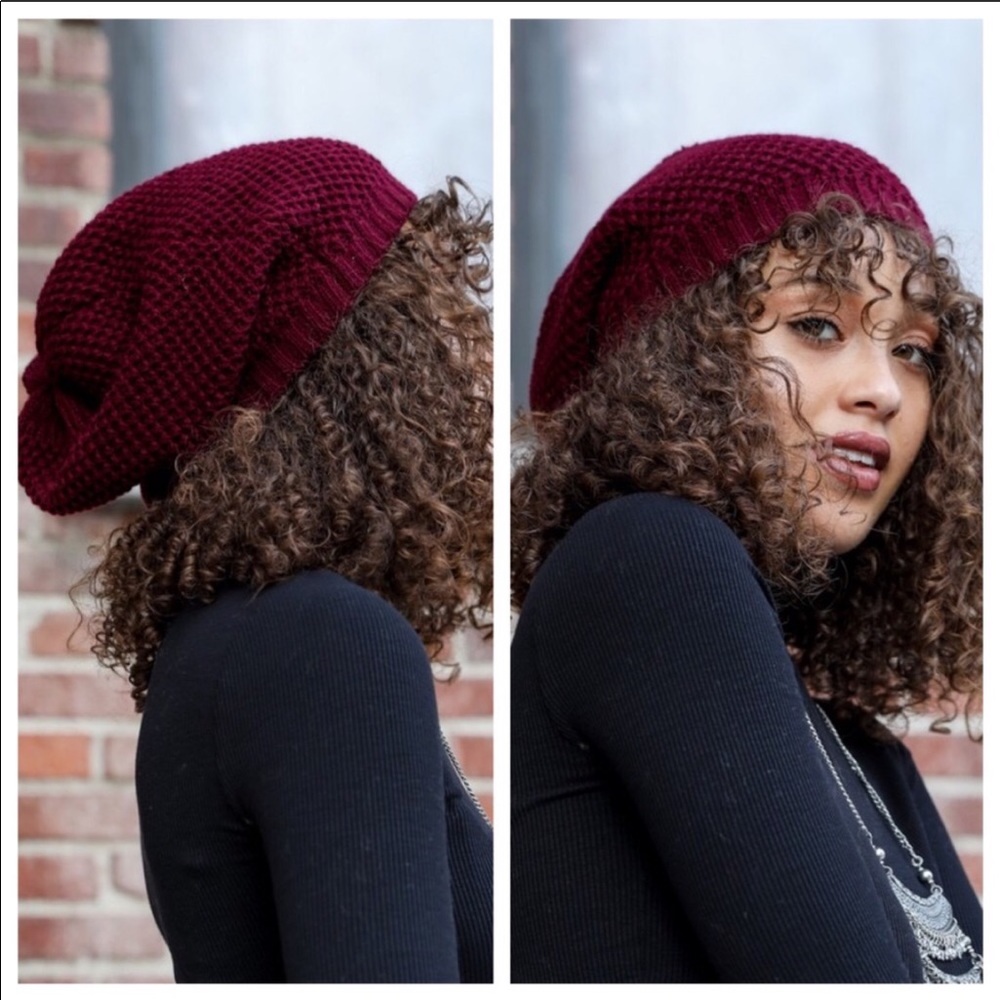 Knit Slouchy Beanie Hat - Picture 7 of 8